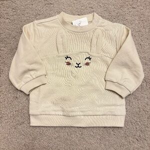 H&M Baby Girl Cream Bunny Ears Sweater